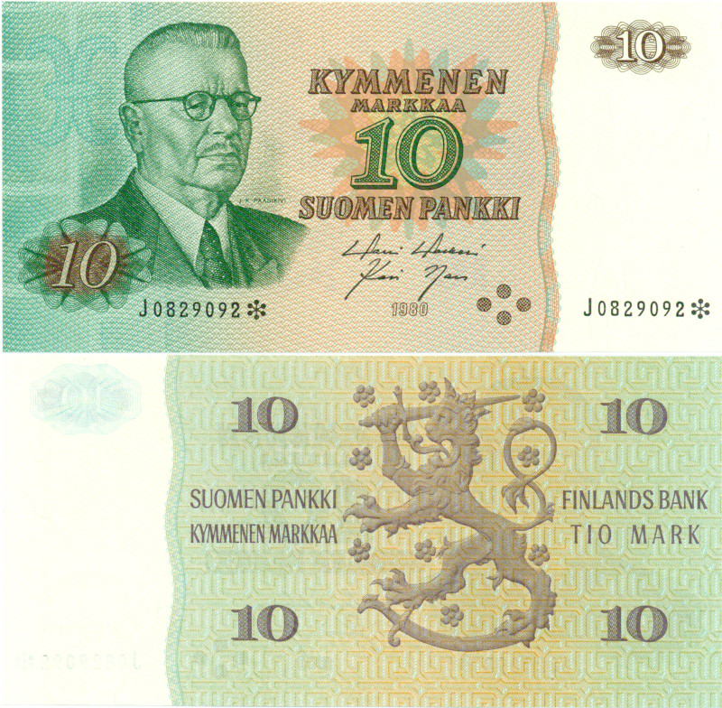 10 Markkaa 1980 J0829092* kl.9